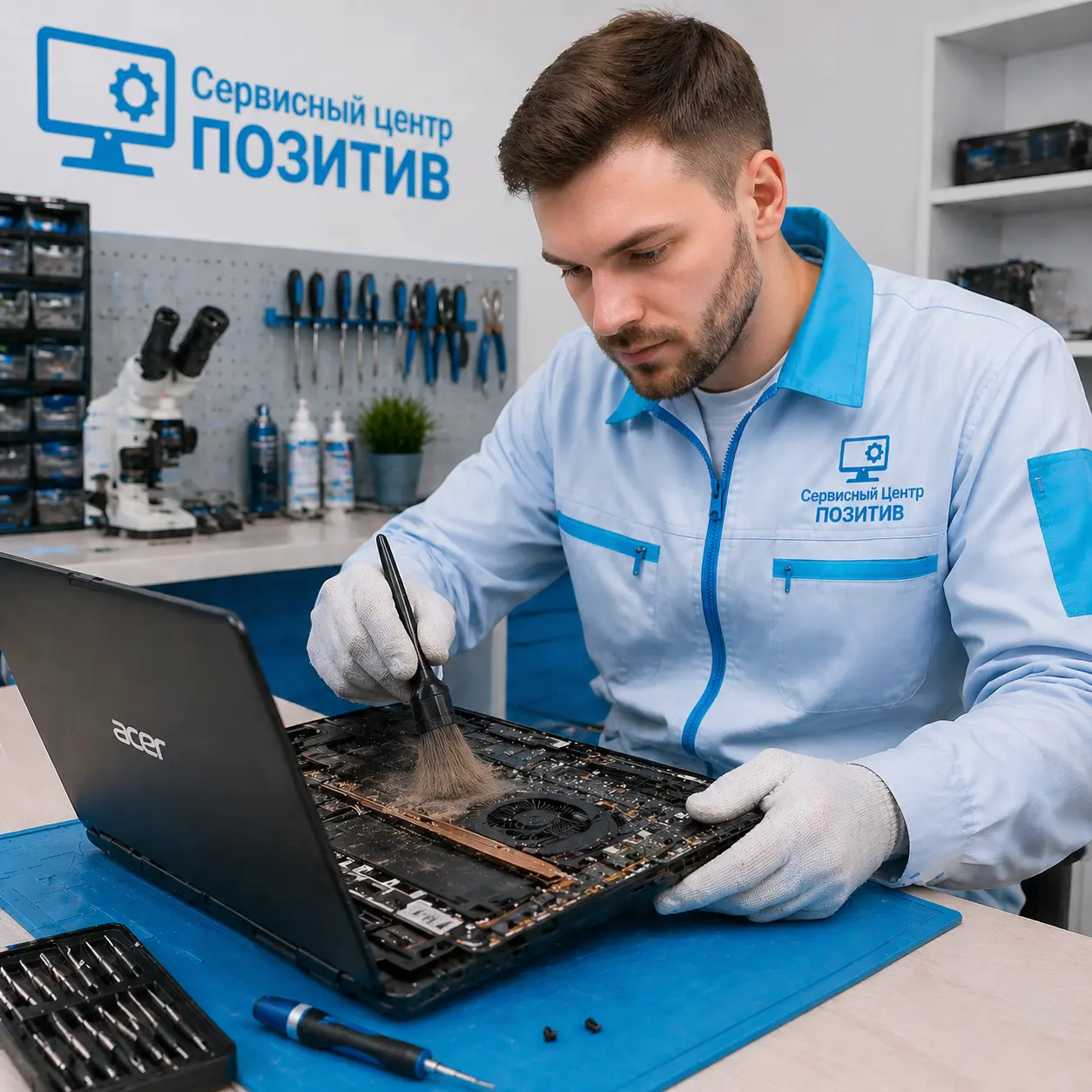 Чистка ноутбука Acer от пыли в Видном | Замена термопасты