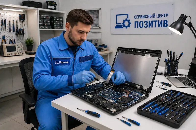 Замена шлейфа матрицы ноутбука в Видном