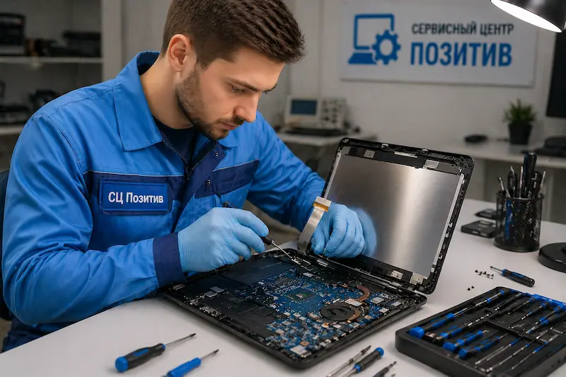 Ремонт шлейфа матрицы ноутбука в Видном