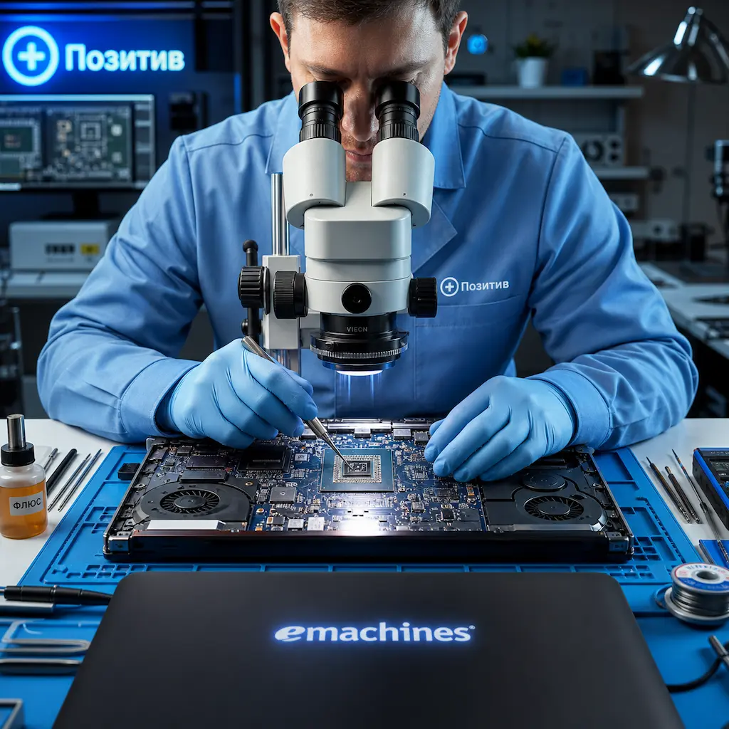 Замена видеокарты ноутбука Emachines в Видном