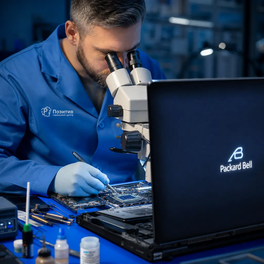 Замена видеокарты ноутбука Packard Bell в Видном