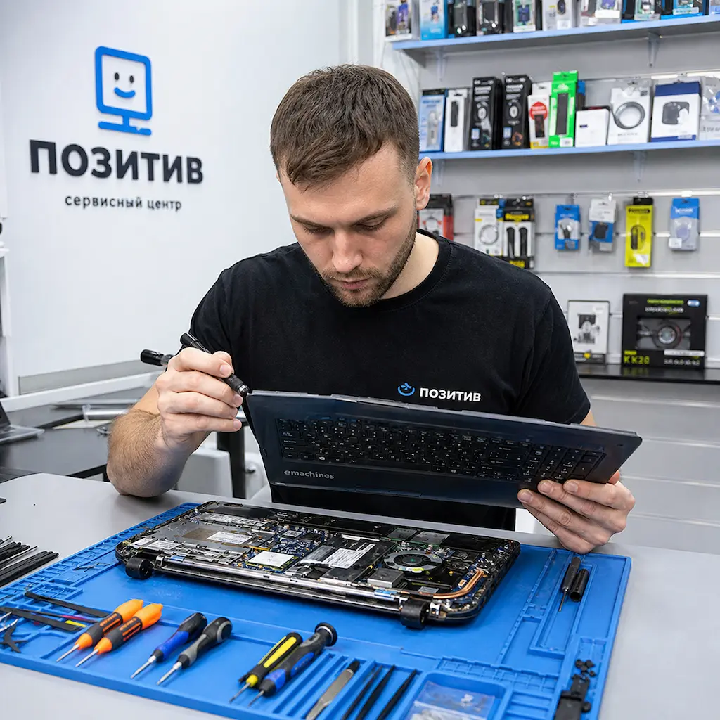 заменить клавиатуру на ноутбуке Emachines в Видном