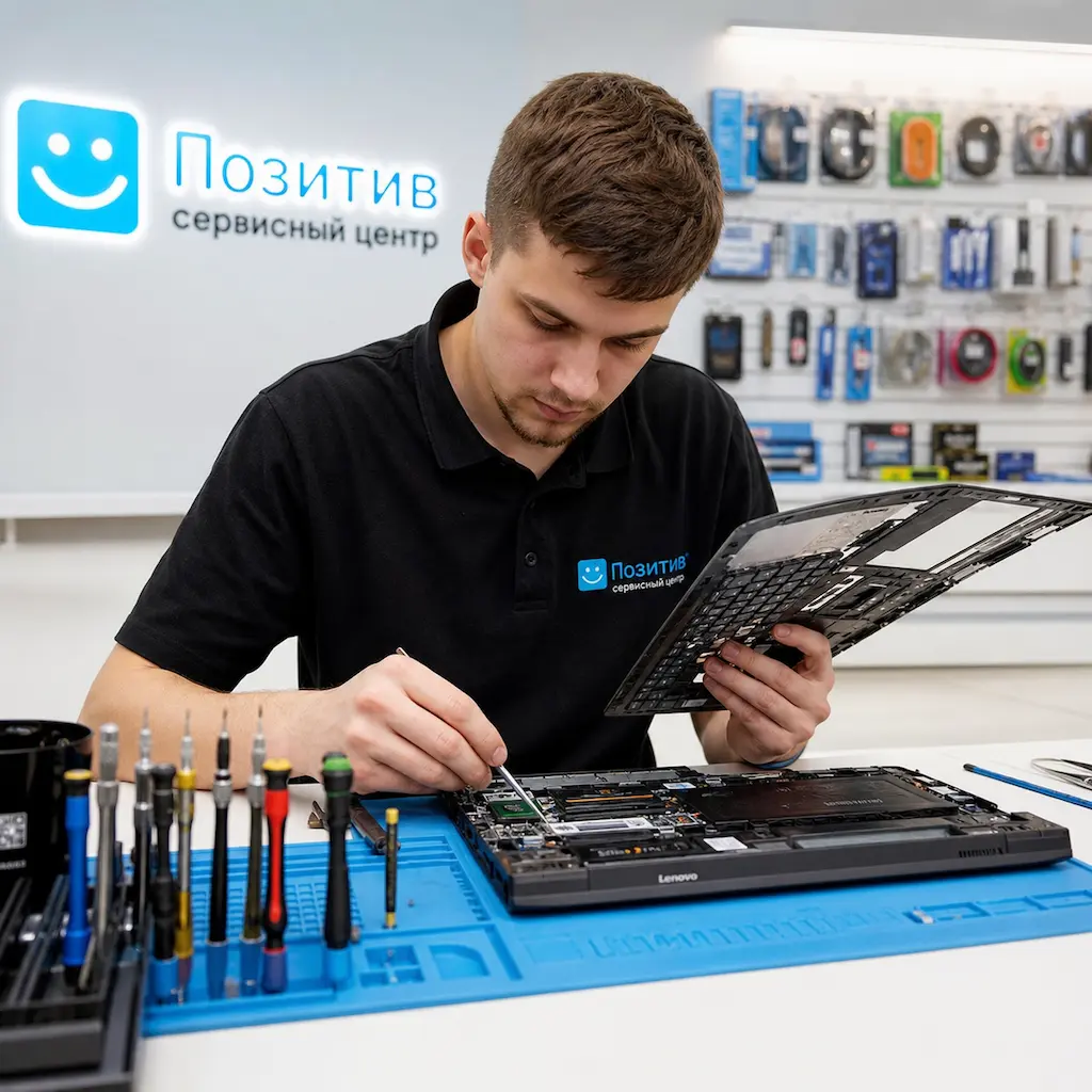 заменить клавиатуру на ноутбуке Lenovo в Видном