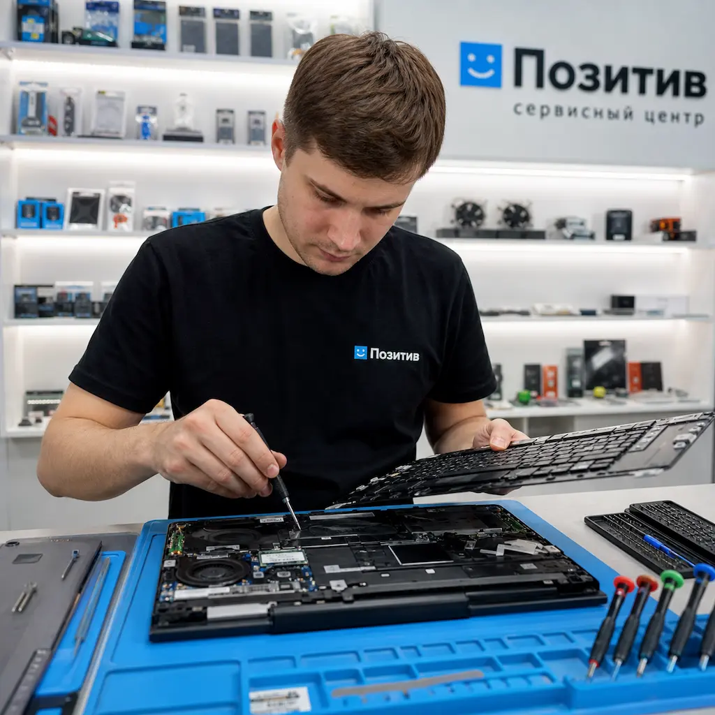 заменить клавиатуру на ноутбуке Samsung в Видном