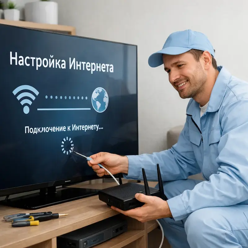 Настройка интернета на ТВ в Видном