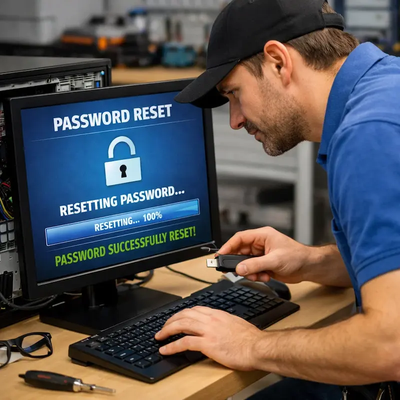 Сброс пароля от компьютера в Видном